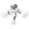 vidaXL Plafondlamp met keramieken bolvormige kappen voor 3xE14 wit