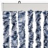 vidaXL Vliegengordijn 100x220 cm chenille blauw, wit en zilver