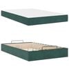 vidaXL Bedframe met matras met opslag Donkergroen 140 x 190 cm Fluweel