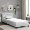 vidaXL Bedframe zonder matras "Hvar" kunstleer wit 90x200 cm