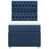 vidaXL Boxspring met matras stof blauw 90x200 cm