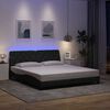 vidaXL Bedframe met LED zonder matras 180x200 cm stof donkergrijs