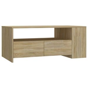 vidaXL Salontafel 102x55x42 cm bewerkt hout sonoma eikenkleurig