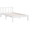 vidaXL Bedframe massief grenenhout wit 100x200 cm