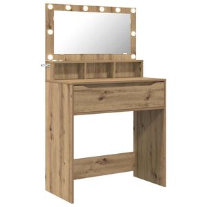 vidaXL Slaapkamer Kaptafels met lade Artisan Eiken 80 x 39,6 x 135 cm