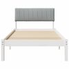 vidaXL Bedframe Wit en lichtgrijs 90 x 190 cm Massief grenenhout