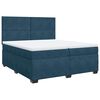 vidaXL Boxspring met matras fluweel blauw 200x200 cm