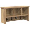 vidaXL Wandgemonteerde kapstok Muurmontage Artisan Eiken Bewerkt hout