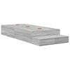 vidaXL Opbergbedframe met lade Grijs Sonoma 90 cm Bewerkt hout