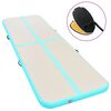 vidaXL Gymnastiekmat met pomp opblaasbaar 600x100x10 cm PVC groen