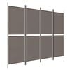 vidaXL Kamerscherm met 4 panelen 200x180 cm stof antracietkleurig