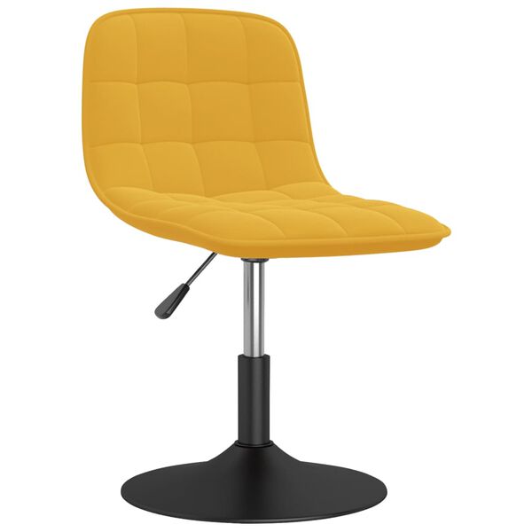 vidaXL Eetkamerstoelen draaibaar 4 st fluweel mosterdgeel