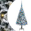 vidaXL Kunstkerstboom Wit 120 cm PVC en Staal en Kunststof