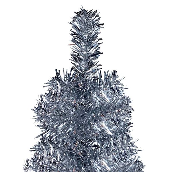 vidaXL Kerstboom smal 210 cm zilverkleurig