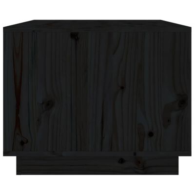 vidaXL Salontafel 80x50x40 cm massief grenenhout zwart