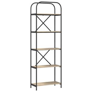 vidaXL Boekenkast 5-laags 60 x 30 x 183 cm Bewerkt hout Sonoma Eiken