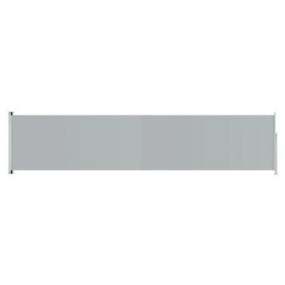 vidaXL Tuinscherm uittrekbaar 140x600 cm grijs
