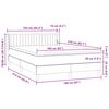 vidaXL Boxspring met matras fluweel donkerblauw 160x210 cm