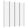 vidaXL Kamerscherm met 4 panelen 200x220 cm stof wit