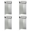 vidaXL Slakkenhekje 4 st 10 x 10 x 25 cm Gegalvaniseerd staal zilver
