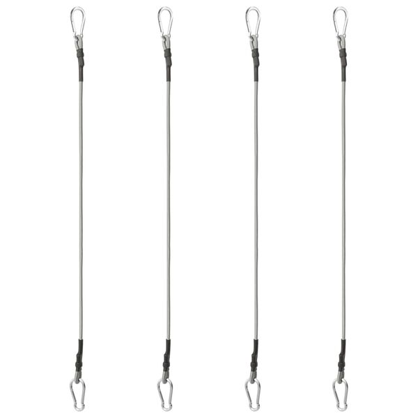 vidaXL Touwen met karabijnhaak 4 st rubber