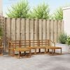vidaXL Buiten bankenset 6 pcs Naturel Bewerkt hout
