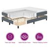 vidaXL Boxspringbed met matras Donkergrijs 200 x 140 cm Polyester