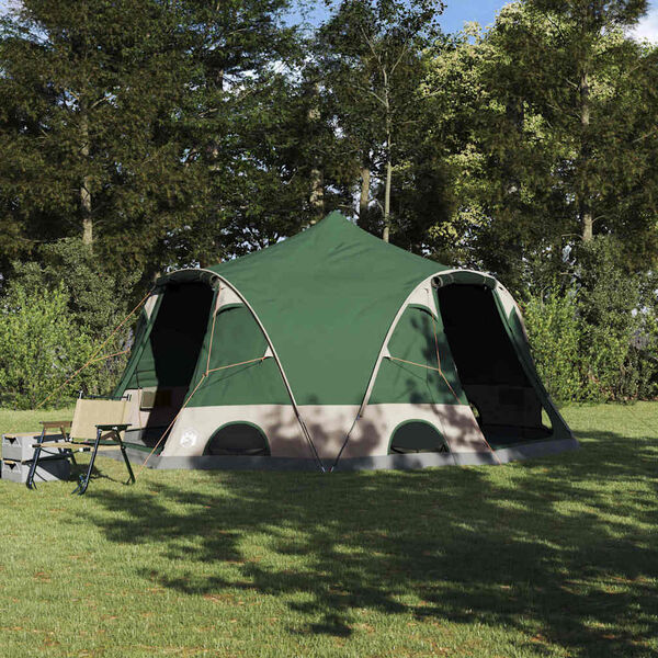 vidaXL Koepeltent met dak met opslag Groen 505 x 450 x 248 cm