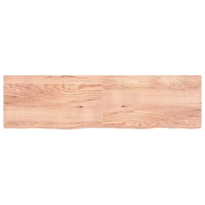 vidaXL Wandschap 220x60x(2-6)cm behandeld massief eikenhout lichtbruin