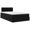 vidaXL Bed poef met matras en LED's 120x190 cm fluweel zwart