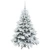 vidaXL Kunstkerstboom met 150 LED met standaard Wit 120 cm PE en PVC