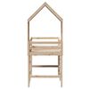 vidaXL Halfhoogslaper met ladder en bedhuis grenenhout 90x190 cm