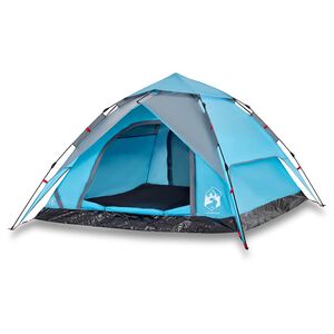 vidaXL Koepeltent 4-persoons snelontgrendeling blauw
