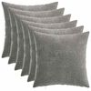 vidaXL Kussensloop 6 st HEERLEN Donkergrijs 30 x 30 cm Chenille Stof