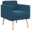 vidaXL Accentstoel Blauw fluweel