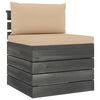 vidaXL 5-delige Loungeset met kussens pallet massief grenenhout