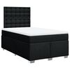 vidaXL Boxspring met matras stof zwart 120x200 cm