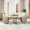 vidaXL Tuin Sofa Set 10 pcs Beige poly rattan