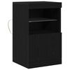 vidaXL LED Sideboard Zwart Eiken 41 x 37 x 67 cm Bewerkt hout