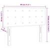 vidaXL Hoofdbord LED 80x5x78/88 cm stof lichtgrijs