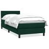 vidaXL Boxspring met matras fluweel donkergroen 90x210 cm