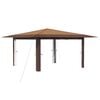 vidaXL Paviljoen zonder Zijwand 4 x 4 m Beige en Bruin