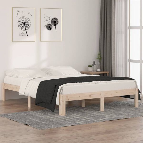vidaXL Bedframe massief hout 150x200 cm