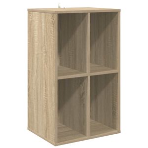 vidaXL Platenkast Sonoma Eiken 44,5 x 36,5 x 74,5 cm Bewerkt hout