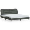 vidaXL Bedframe met LED zonder matras "Hvar" 180x200 cm stof donkergrijs