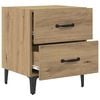 vidaXL Bed kast 2 pcs Artisan Eiken 40 x 35 x 47,5 cm Bewerkt hout