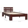 vidaXL Bedframe massief grenenhout donkerbruin 90x200 cm