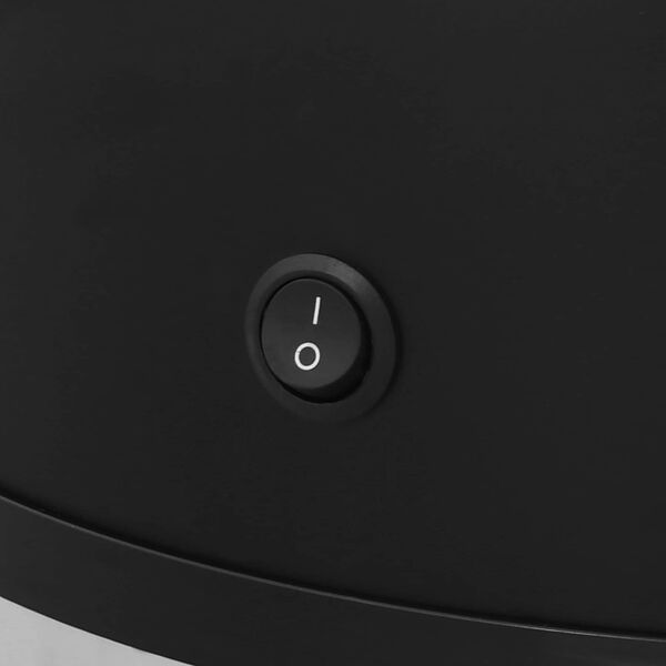 vidaXL Afvalpapier manden Zwart Roestvrij staal