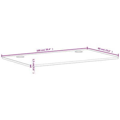 vidaXL Bureaublad 100x60x1,5 cm massief beukenhout