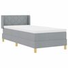 vidaXL Boxspringbed met matras Lichtgrijs 100 x 200 cm Stof
